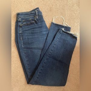 NEW Old Navy High-Waisted Curvy O.G. Straight Jeans with Raw Hem